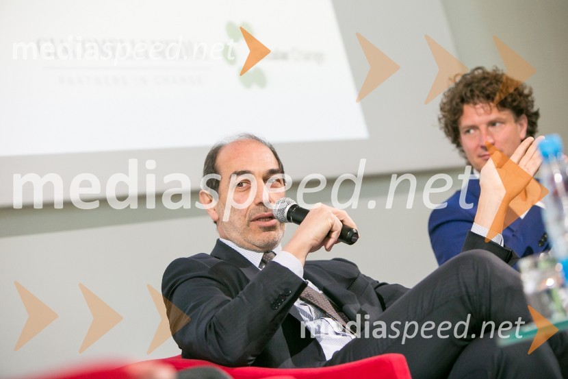  Giancarlo Miranda, predsednik uprave, Banka Koper - Intesa Sanpaolo;  Guido Braam, Netherlands Circular HotspotAmCham Poslovni zajtrk: ''Zeleno gospodarstvo prinaša poslovne priložnosti«