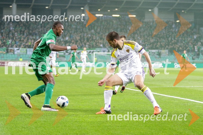  Blessing Eleke, nogometaš, NK Olimpija;  Mitja Viler, nogometaš, NK MariborNogometna tekma Maribor - Olimpija 2:1
