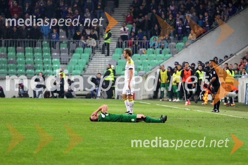  Aleš Mertelj, nogometaš, NK MariborNogometna tekma Maribor - Olimpija 2:1