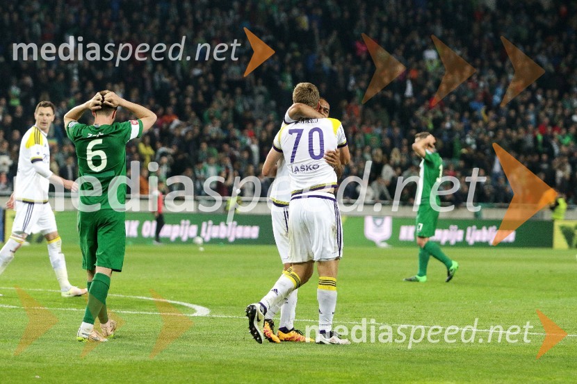 Nogometna tekma Maribor - Olimpija 2:1