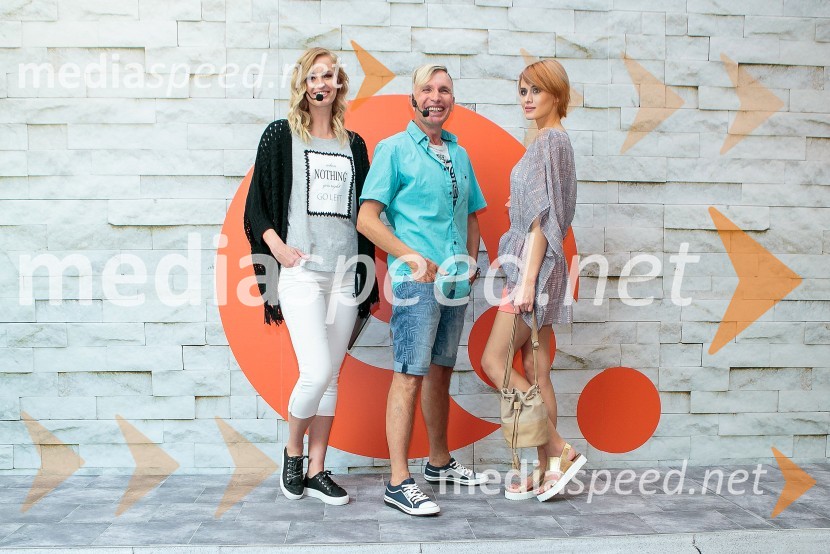  Tjaša  Kokalj Jerala, manekenka, voditeljica;   Igor  Jelen-Iggy, koreograf, lastnik plesnega centra Igen;   Zlata  Okugić, manekenkaModna revija v Qlandii Kamnik