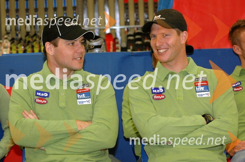 Mitja Dragšič in Andrej Jerman, smučarjaPredstavitev in tiskovna konferenca alpske smučarske reprezentance za sezono 2007/08