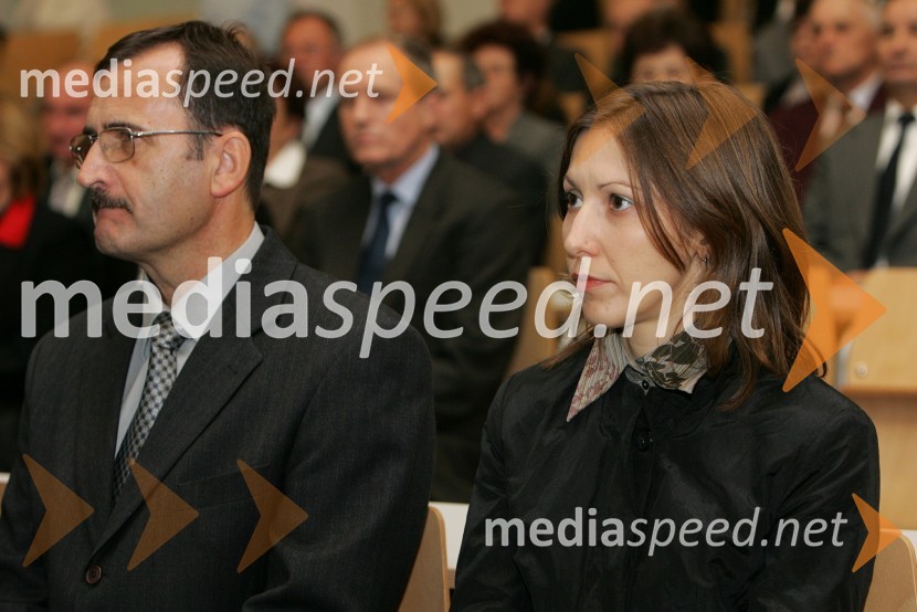 Dr. Konrad Steblovnik in dr. Tea IndestPromocija doktorjev znanosti Univerze v Mariboru, oktober 2007