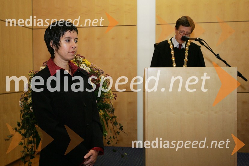 Dr. Maja Škrinjar in red. prof. dr. Željko Knez, Fakulteta za kemijo in kemijsko tehnologijo Univerze v MariboruPromocija doktorjev znanosti Univerze v Mariboru, oktober 2007
