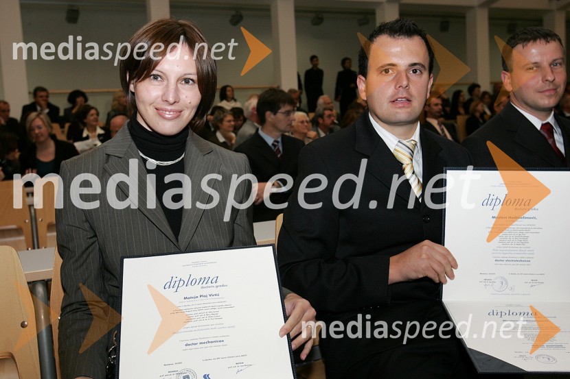 Dr. Mateja Ploj Virtič in dr. Miralem HadžiselimovićPromocija doktorjev znanosti Univerze v Mariboru, oktober 2007