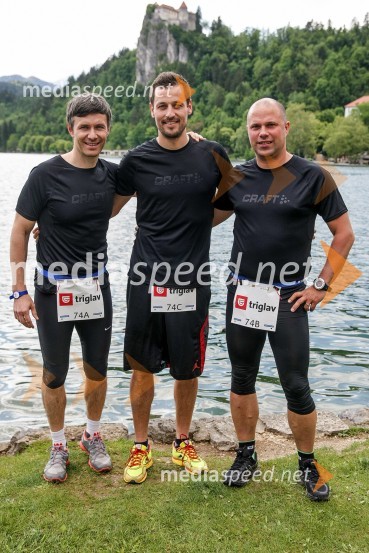  Sašo Sever, višji strokovni sodelavec za upravljanje odnosov z javnostmi, Zavarovalnica Triglav;  Janez Rigler;  Rok PivkPoslovni tek trojk 2016