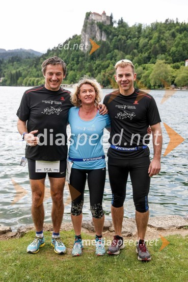  Mitja Urh;  Polona Ivanež;  Leon Korošec, Direktor zimsko-športne divizije, Podpredsednik skupine ElanPoslovni tek trojk 2016