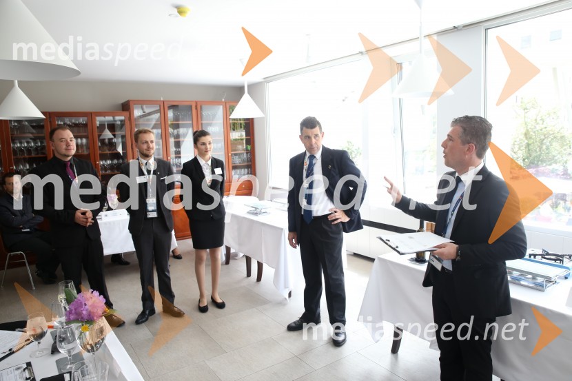  Leon Marinič, diplomant VSGT in inštruktor v Restavraciji Sedem, tekmovalec v kategoriji profesionalcev ;  Nicolai Martens, tekmovalec med profesionalci iz Danske;  Laura Hanin, profesionalna kuharica iz Luxemburga;  Franck Languille, predsednik pokala Coupe Georges Baptiste;  David Vasiljevič, predavatelj na VSGT MariborCoupe Georges Baptiste, tekmovanje