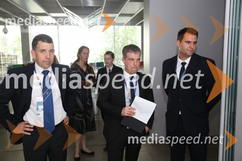  Franck Languille, predsednik pokala Coupe Georges Baptiste;  David Vasiljevič, predavatelj na VSGT Maribor;  Tadej Ljubec, študent VSGTCoupe Georges Baptiste, tekmovanje