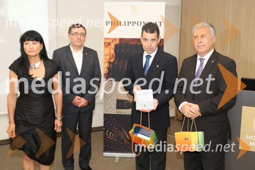 mag.  Helena  Cvikl, direktorica Višje strokovne šole za gostinstvo in turizem v Maribor; dr. Andrej Fištravec, župan, Mestna občina Maribor;  Franck Languille, predsednik pokala Coupe Georges Baptiste;  Paulo Reves, podpredsednik za evropska tekmovanja Coupe Georges BaptisteCoupe Georges Baptiste, podelitev nagrad