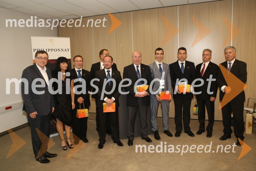 dr. Andrej Fištravec, župan, Mestna občina Maribor; mag.  Helena  Cvikl, direktorica Višje strokovne šole za gostinstvo in turizem v Maribor;  ... ;  ... ;  ... ;  ... ;  Franck Languille, predsednik pokala Coupe Georges Baptiste;  ... ;  Paulo Reves, podpredsednik za evropska tekmovanja Coupe Georges BaptisteCoupe Georges Baptiste, podelitev nagrad