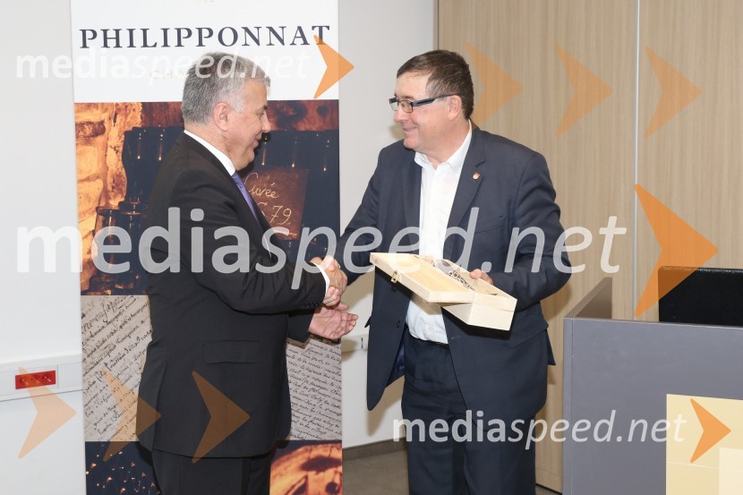  Paulo Reves, podpredsednik za evropska tekmovanja Coupe Georges Baptiste; dr. Andrej Fištravec, župan, Mestna občina MariborCoupe Georges Baptiste, podelitev nagrad