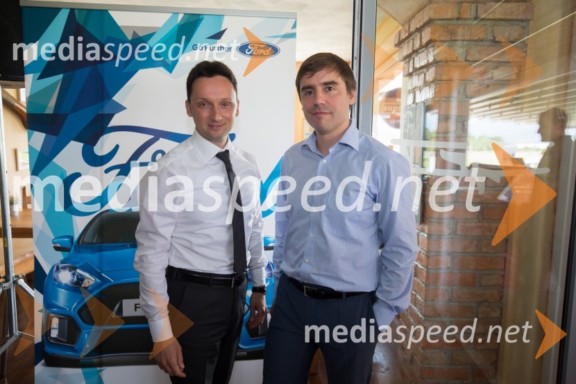  David Jurič, generalni direktor Summit motors Ljubljana;  Uroš Mihelčič, produktni specialist, Summit motors LjubljanaKultni Mustang in novi Ford Focus RS, slovenska predstavitev