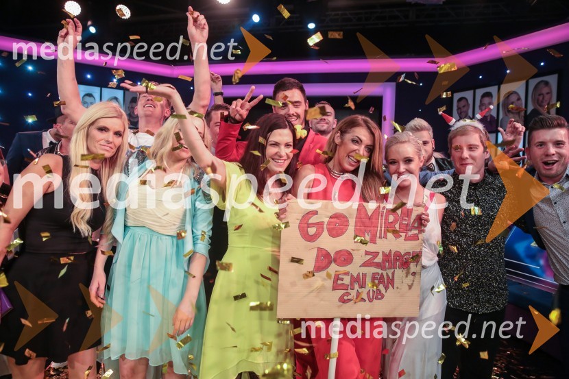  Saša Dobraš, udeleženka šova Big Brother;  Maša Levačić , udeleženka šova Big Brother;  Alenka Brezovšek, udeleženka šova Big Brother;  Mirela Lapanović, zmagovalka šova Big Brother 2016;  Tamara Sobotič, udeleženka šova Big Brother;  Adnan Buljubašić, udeleženec šova Big Brother;  ... Zmagovalka šova Big Brother 2016 je Mirela Lapanović