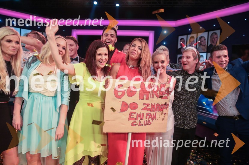  Saša Dobraš, udeleženka šova Big Brother;  Maša Levačić , udeleženka šova Big Brother;  Alenka Brezovšek, udeleženka šova Big Brother;  Mirela Lapanović, zmagovalka šova Big Brother 2016;  Tamara Sobotič, udeleženka šova Big Brother;  Adnan Buljubašić, udeleženec šova Big Brother;  ... Zmagovalka šova Big Brother 2016 je Mirela Lapanović