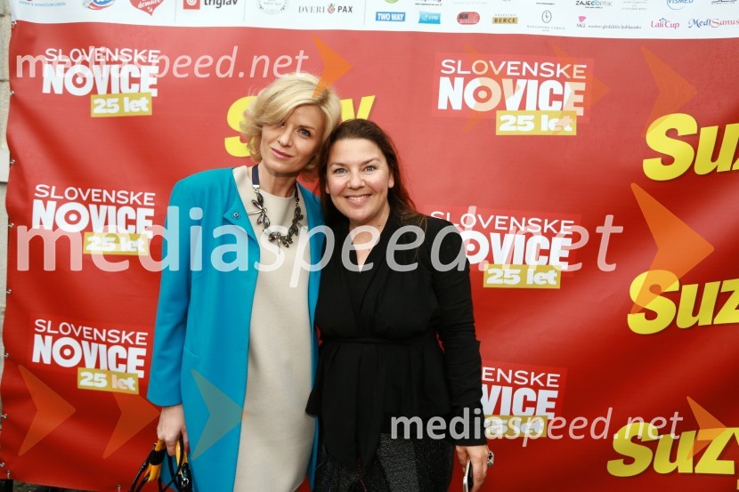  Dragica  Grilj, direktorica trženja, Delo d.d.;  Tjaša Kolenc Filipčič, vodja trženjskega komuniciranja v Skupini Triglav25 let Slovenskih novic in predstavitev revije Suzy