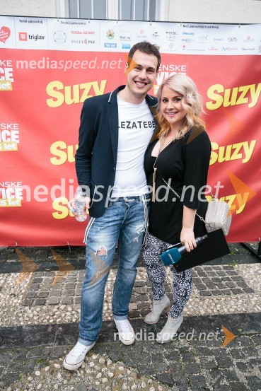  Dejan Vunjak, glasbenik;  Jerica Zupan, tv voditeljica25 let Slovenskih novic in predstavitev revije Suzy