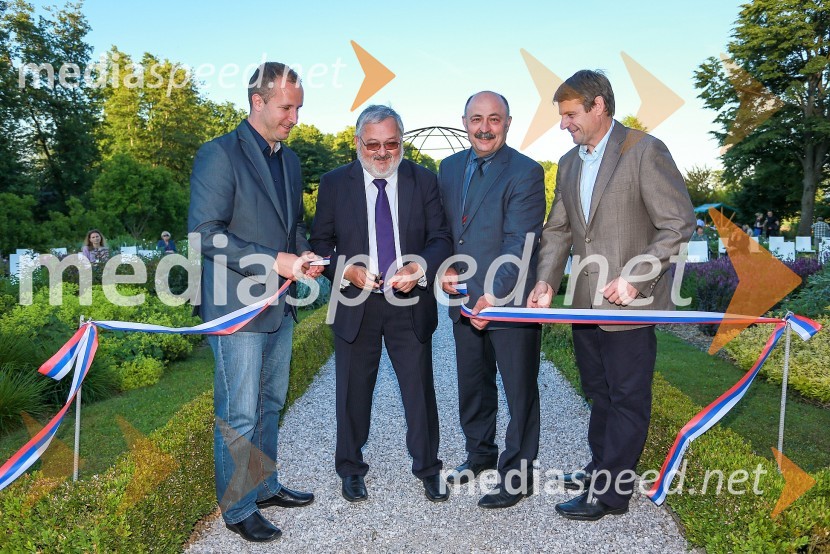 dr. Marko Soršak, župan, Občina Hoče-Slivnica; prof. dr. Igor Tičar, rektor, Univerza v Mariboru;  ... ;  ... Vrtnice in vino, koncert v Botaničnem vrtu UM