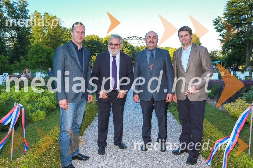 dr. Marko Soršak, župan, Občina Hoče-Slivnica; prof. dr. Igor Tičar, rektor, Univerza v Mariboru;  ... ;  ... Vrtnice in vino, koncert v Botaničnem vrtu UM