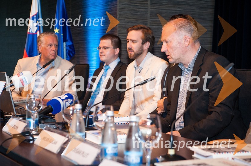  Tine Logar, dialektolog in jezikoslovec;  Boštjan Furlan, soavtor knjige Slovenija in Pika!;   Ožbej Peterle, soavtor knjige Slovenija in pika!;  Ali Žerdin, novinar in urednikSlovenija in pika, predstavitev knjige