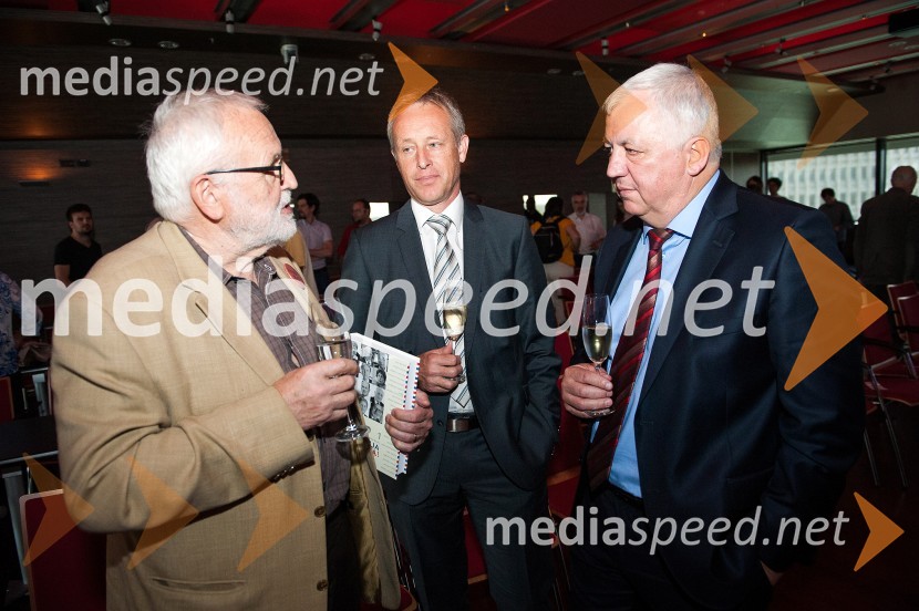 dr. Jože Mencinger, politik, pravnik, ekonomist;  ... ;  Peter Tomšič, predsednik uprave, Mladinska knjiga ZaložbaSlovenija in pika, predstavitev knjige