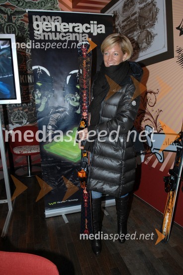 Urška Hrovat, nekdanja smučarkaPromocija novih Elanovih smuči