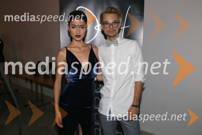  Zala Djurić, manekenka;  David Hojnik, modni oblikovalec DH fashionTerminal D8, modni spektakel