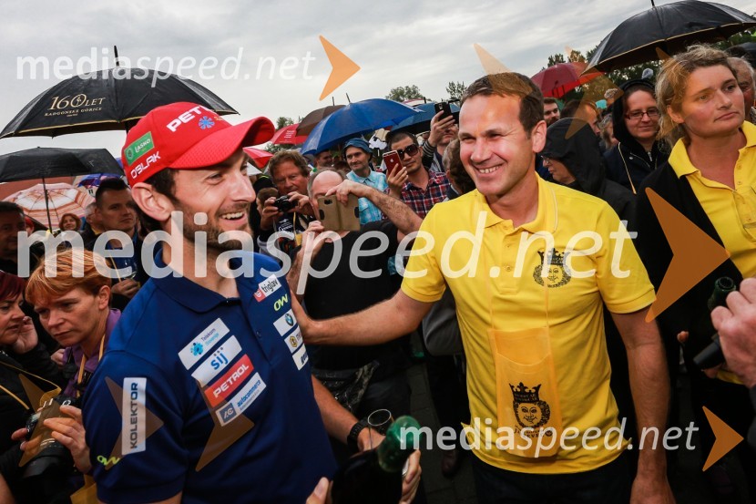  Jakov Fak, biatlonec;  Borut Cvetkovič, direktor podjetja Radgonske goriceDan odprtih kleti 2016, Radgonske gorice