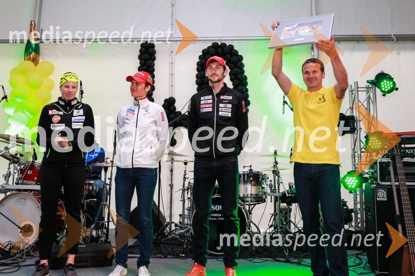  Vesna  Fabjan, smučarska tekačica;  Teja  Gregorin, biatlonka;  Jakov Fak, biatlonec;  Borut Cvetkovič, direktor podjetja Radgonske goriceDan odprtih kleti 2016, Radgonske gorice