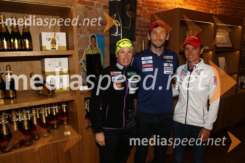  Vesna  Fabjan, smučarska tekačica;  Jakov Fak, biatlonec;  Teja  Gregorin, biatlonkaDan odprtih kleti 2016, Radgonske gorice