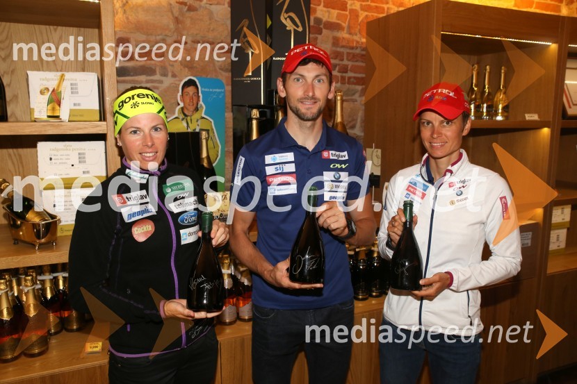  Vesna  Fabjan, smučarska tekačica;  Jakov Fak, biatlonec;  Teja  Gregorin, biatlonkaDan odprtih kleti 2016, Radgonske gorice