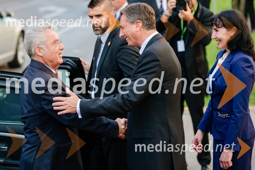 Heinz Fischer, avstrijski predsednik;  Borut Pahor, predsednik Republike Slovenije;  Tanja Pečar, odvetnicaOsrednja proslava ob dnevu državnosti 2016