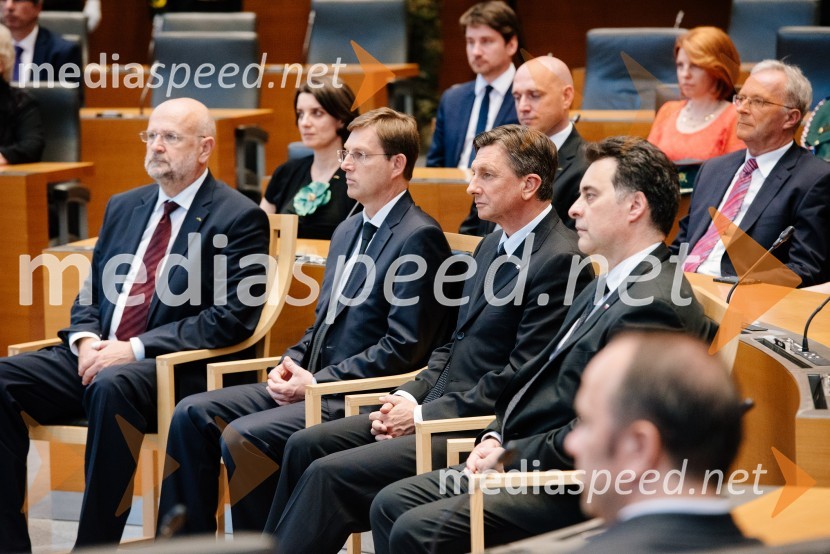  Branko Masleša, predsednik Vrhovnega sodišča Republike Slovenije; prof. dr. Miro Cerar, predsednik vlade Republike Slovenije;  Borut Pahor, predsednik Republike Slovenije;  ... Osrednja proslava ob dnevu državnosti 2016