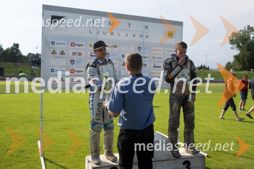  Jurica Pavlic, speedwayist (SK Unia Donji Kraljevec);  Nick Škorja, speedwayist (AMTK Ljubljana)Žagar v Ljubljani s tretjim maksimumom, prve stopničke Škorje