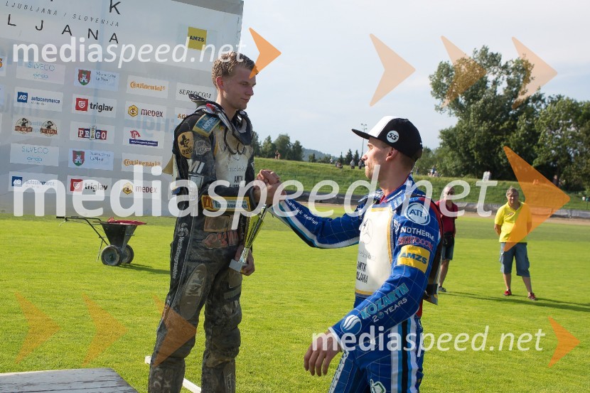  Nick Škorja, speedwayist (AMTK Ljubljana);  Matej Žagar, speedwayist (Slovenija)Žagar v Ljubljani s tretjim maksimumom, prve stopničke Škorje