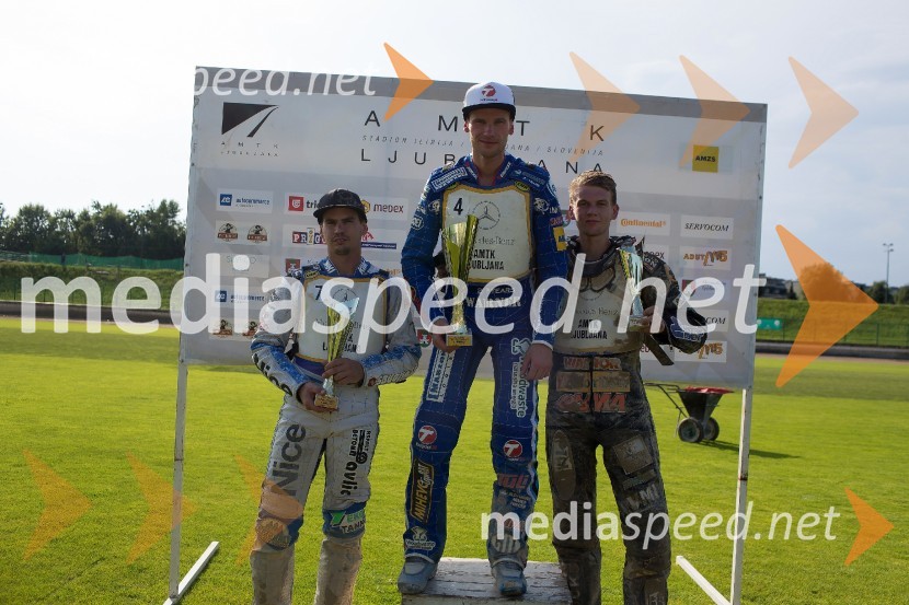  Jurica Pavlic, speedwayist (SK Unia Donji Kraljevec);  Matej Žagar, speedwayist (Slovenija);  Nick Škorja, speedwayist (AMTK Ljubljana)Žagar v Ljubljani s tretjim maksimumom, prve stopničke Škorje
