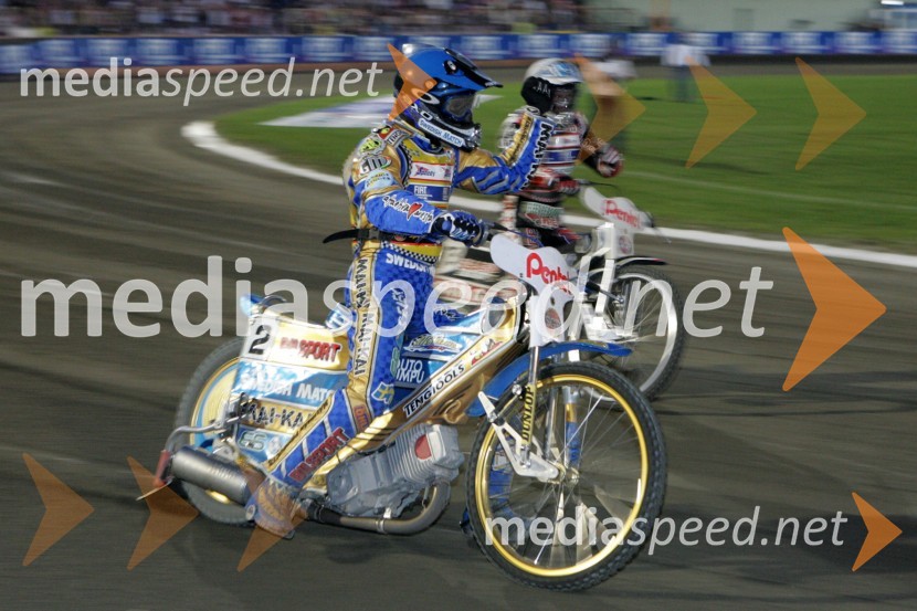 Tony Rickardsson, Švedska in Ryan Sullivan, AvstralijaSPEEDWAY, Speedway Grand Prix - VN Poljske 2005 dirka