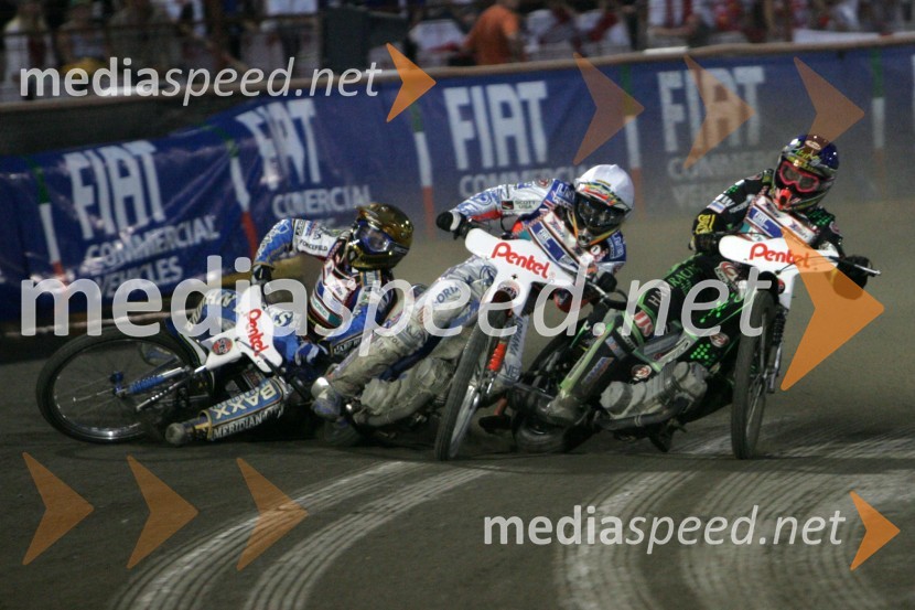 Hans Andersen, Danska; Jason Crump, Avstralija in Scott Nicholls, Velika BritanijaSPEEDWAY, Speedway Grand Prix - VN Poljske 2005 dirka