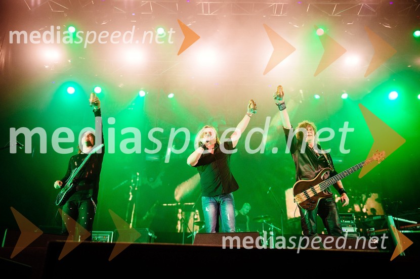  Bor Zuljan, kitarist, Šank rock;  Matjaž Jelen, pevec, skupina Šank Rock;  Cveto Polak, skupina Šank RockLaško Pivo in cvetje 2016, sobota