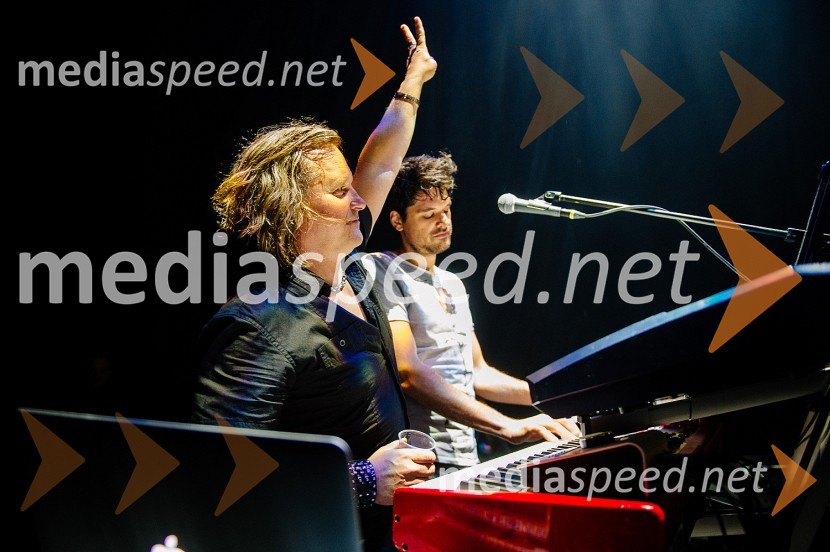  Matjaž Jelen, pevec, skupina Šank Rock;  Sašo  Gačnik-Svarogov, glasbenik, skupina Šank RockLaško Pivo in cvetje 2016, sobota