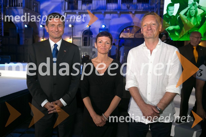  Borut Pahor, predsednik Republike Slovenije; prof. dr. Maja Makovec Brenčič, ministrica za izobraževanje, znanost in šport;  Boris Popovič, župan KopraPredstavitev olimpijske reprezentance Slovenije - Rio 2016
