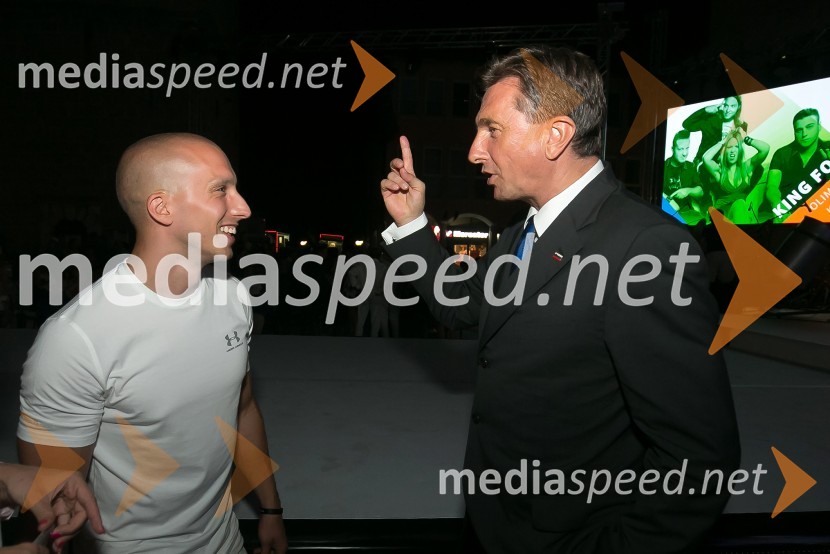  Filip Kržišnik, F&B Acrobatics;  Borut Pahor, predsednik Republike SlovenijePredstavitev olimpijske reprezentance Slovenije - Rio 2016