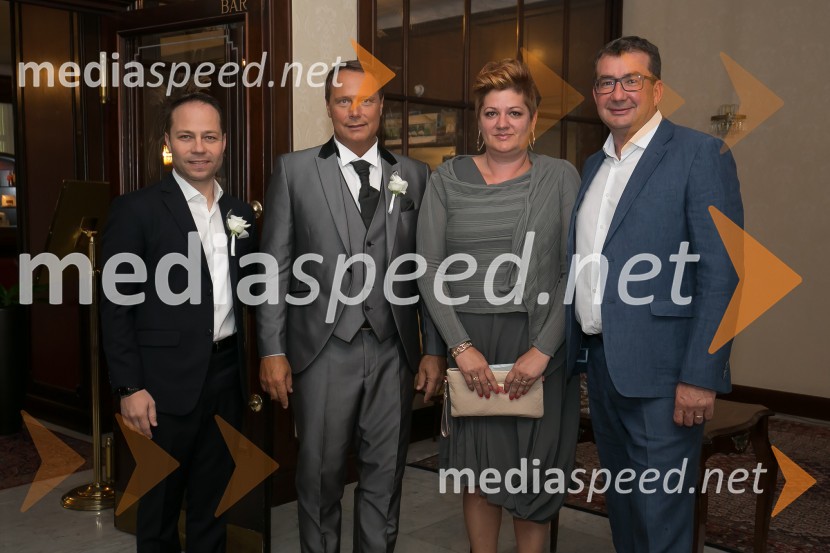  Matjaž Zadravec, predsednik Royal Vision Group; dr. Andrej Vizjak, ustanovitelj in partner AV.consulting;  Klavdija Hodzič;  Elvir HodzičPoroka Sonja Bajc in Andrej Vizjak