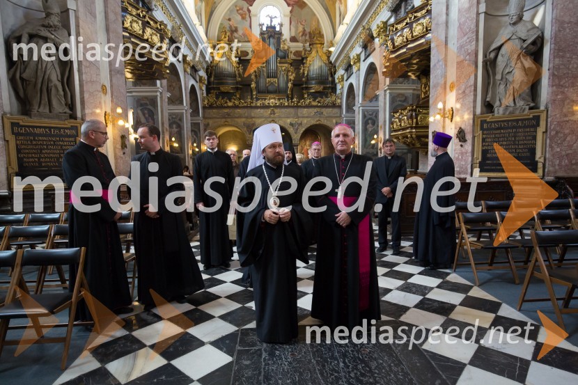  Hilarion Alfeyev, Volokolamski metropolit; msgr. Stanislav  Zore, ljubljanski nadškof,metropolitEkumensko srečanje v Ljubljani