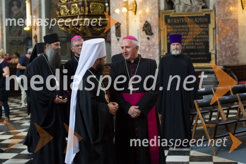  Hilarion Alfeyev, Volokolamski metropolit; msgr. Stanislav  Zore, ljubljanski nadškof,metropolitEkumensko srečanje v Ljubljani