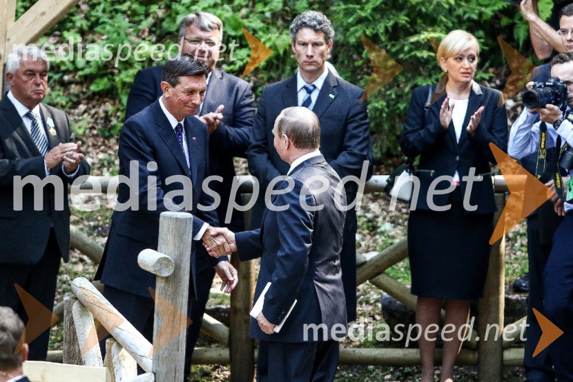  Borut Pahor, predsednik Republike Slovenije;  Vladimir Putin, predsednik Ruske federacijeSlovesnost ob 100. obletnici Ruske kapelice