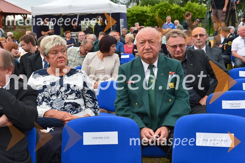  Anica Lipič;  Ladislav Lipič, častni občan MO Murska Sobota, predsednik Zveze veteranov vojne za SlovenijoProslava ob obletnici združitve prekmurskih Slovencev z matičnim narodom