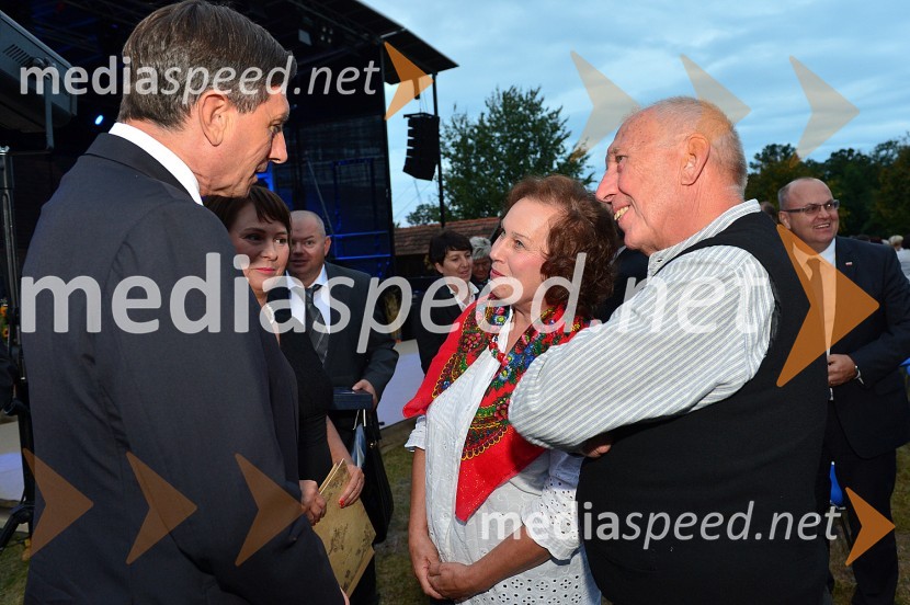  Borut Pahor, predsednik Republike Slovenije;  ... ;  ... Proslava ob obletnici združitve prekmurskih Slovencev z matičnim narodom