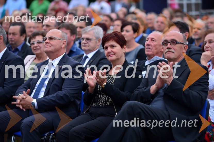  Jožef Horvat, poslanec stranke NSi;  ... ;  Dušan Radič - Vanek, poslanec SMCProslava ob obletnici združitve prekmurskih Slovencev z matičnim narodom