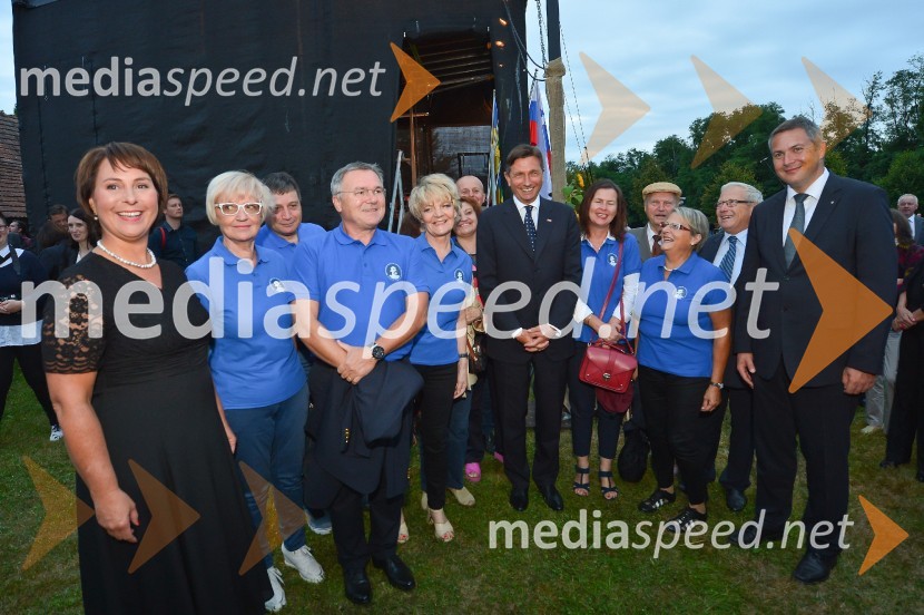 mag. Vesna Jerala Zver, županja, Občina Turnišče;  ... ;  ... ;  ... ;  Borut Pahor, predsednik Republike Slovenije;  ... ;  ... ;  ... ;  Milan Kerman, župan Občine Beltinci; mag. Dejan Židan, minister za kmetijstvo, gozdarstvo in prehrano, predsednik stranke SDProslava ob obletnici združitve prekmurskih Slovencev z matičnim narodom